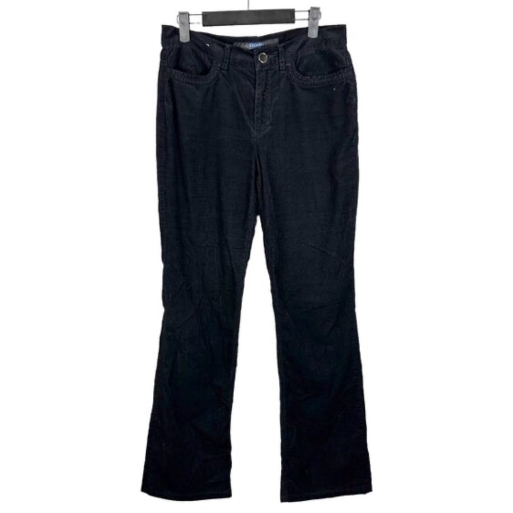 Escada Sport Kate Straight Leg Black Lightweight Corduroy Mid-Rise Pant EU 36/6